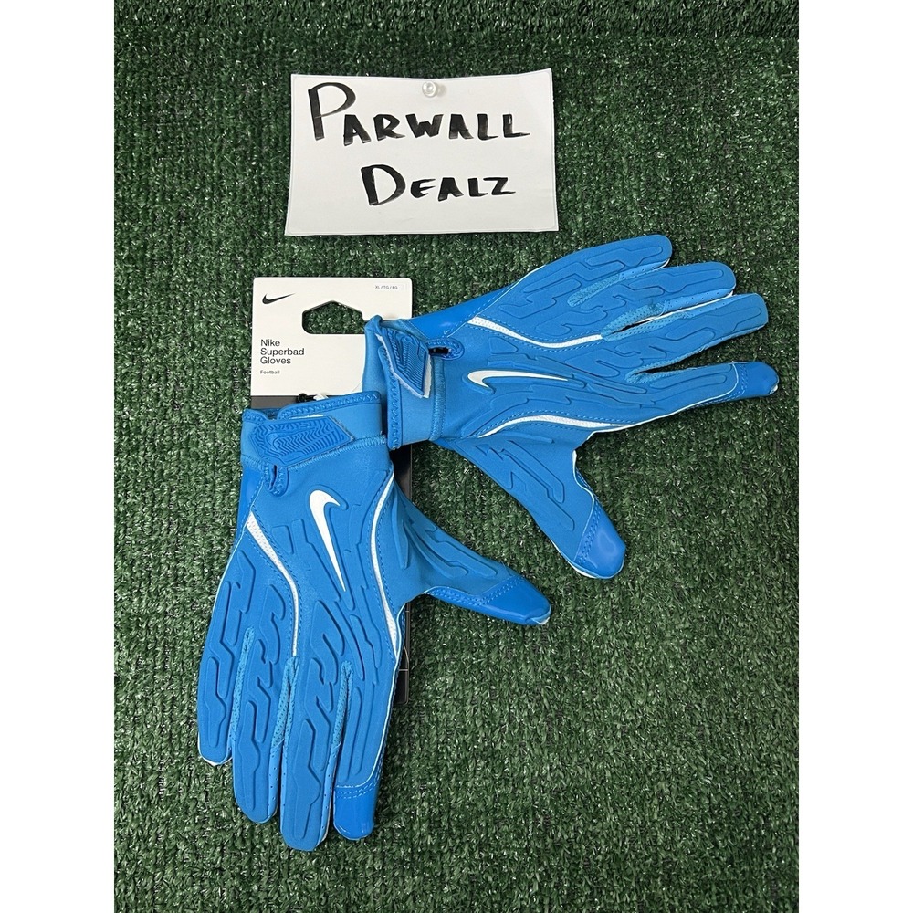 Nike Superbad 7.0 Football Gloves Teal Blue White Size XL HF0311-406